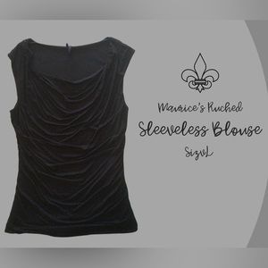Maurice’s Sleeveless Ruched Blouse, Size L